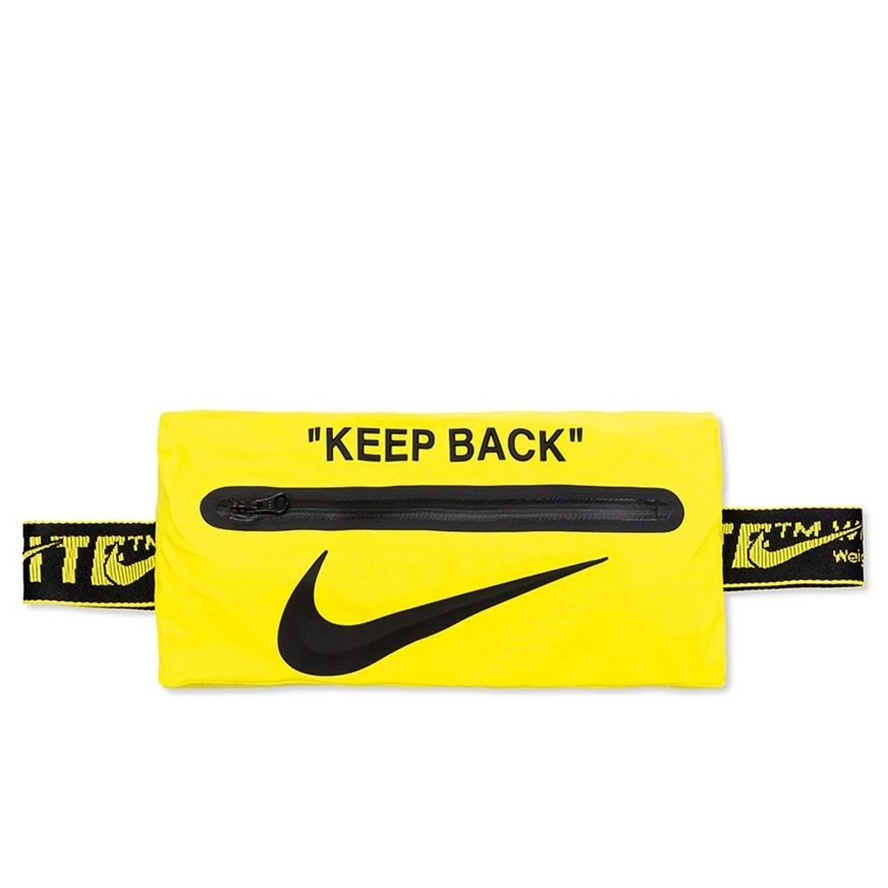 Nike x off white collab yellow and black fanny pack waist bag